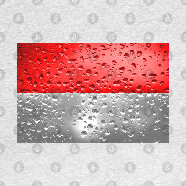 Flag of Indonesia - Raindrops by DrPen